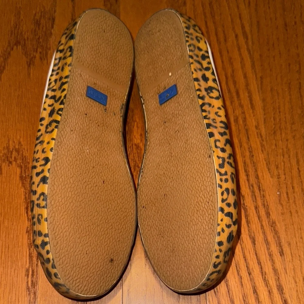 Women's Keds White Leather Sneakers with Leopard Trim - Picture 3 of 4